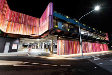 Dutton Plaza car park at night