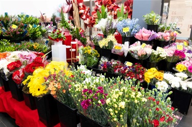 Colourful flower bouquets available at Cabramatta Flower Spot in Dutton Plaza