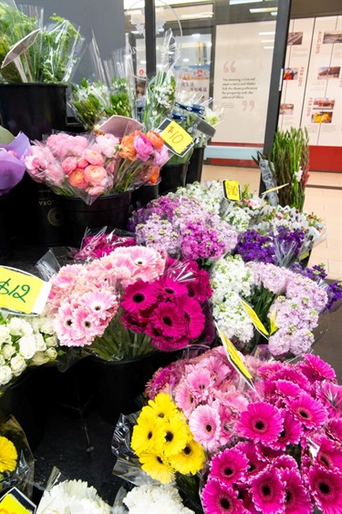 Colourful flower bouquets at Cabramatta Flower Spot