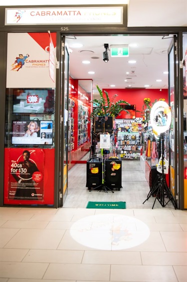 Entrance to Cabramatta Phones at Dutton Plaza