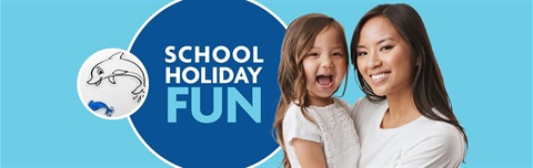 July school holiday poster- image of Mother and daughter
